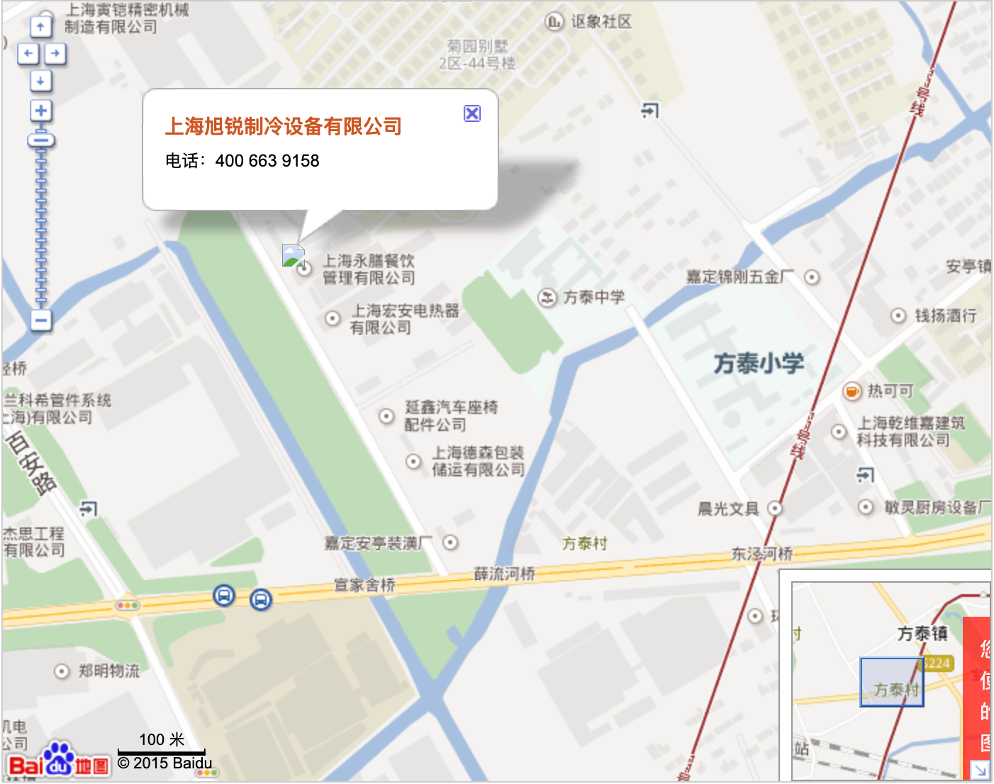 上海旭锐制冷设备有限公司地图位置